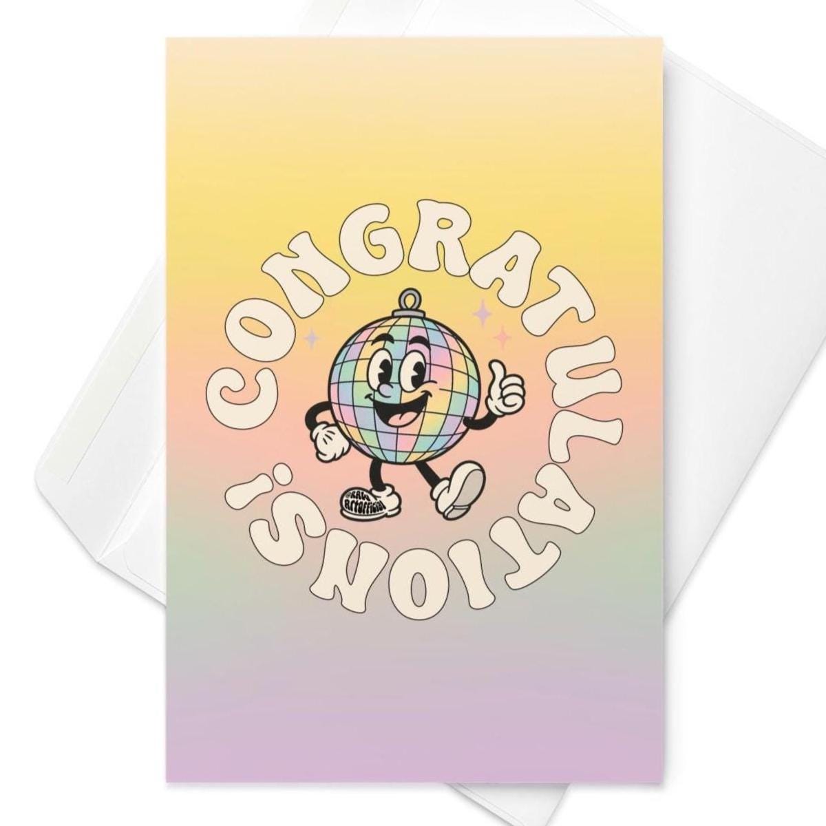 Congratulations Disco Greeting Card