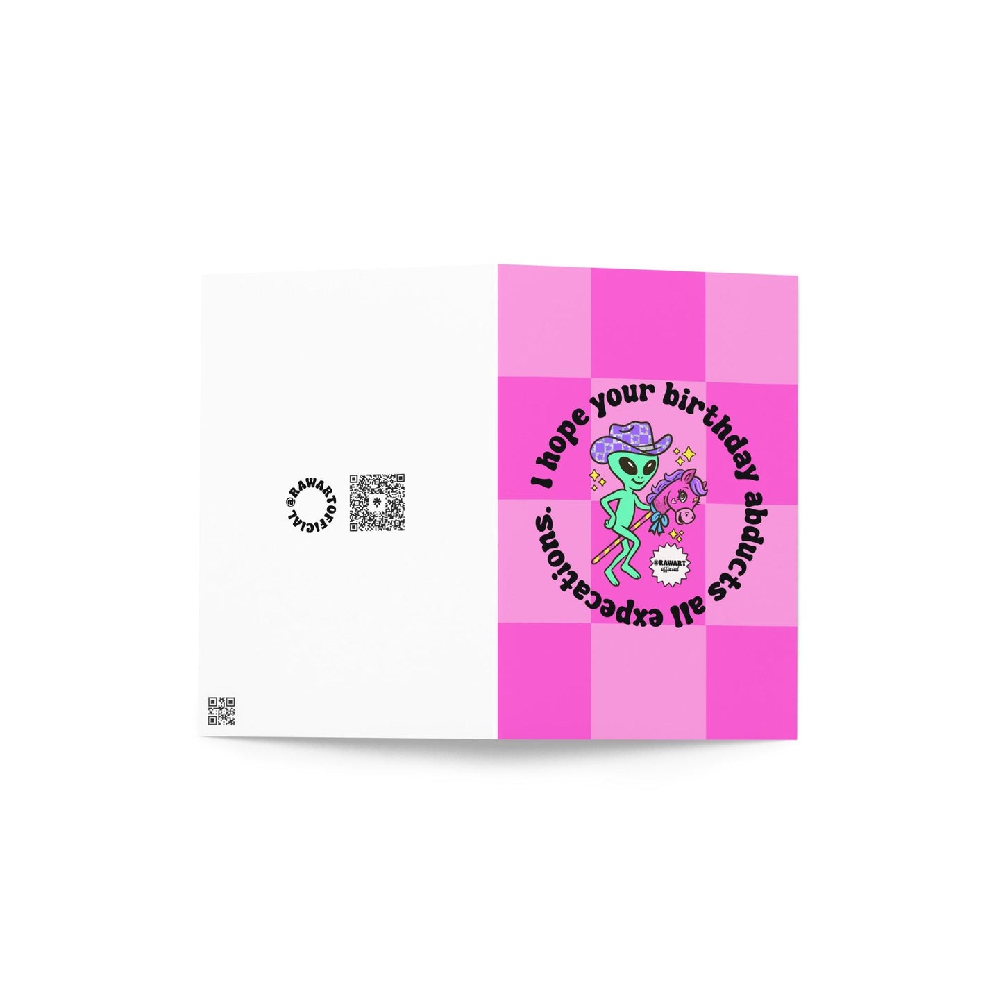 Funny Alien Birthday Card: Space Humor Pun for Friends