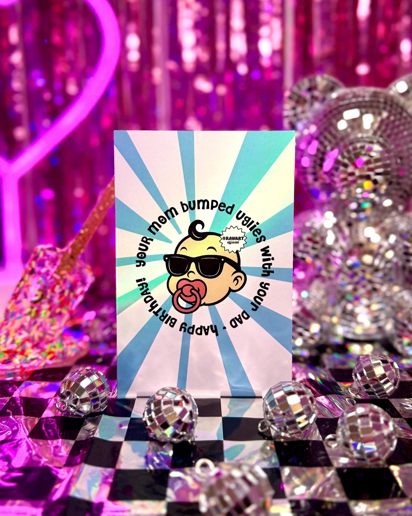 Bumped Uglies Birthday Card: Sassy Sunglasses Baby