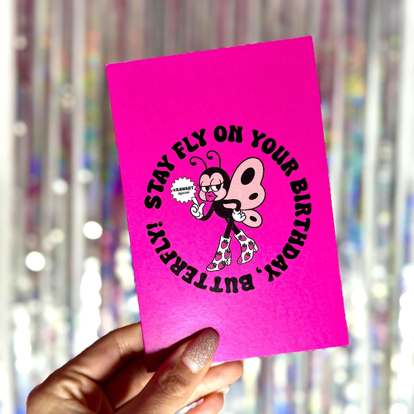 Retro Butterfly Birthday Card: Sassy & Fun Greeting Card