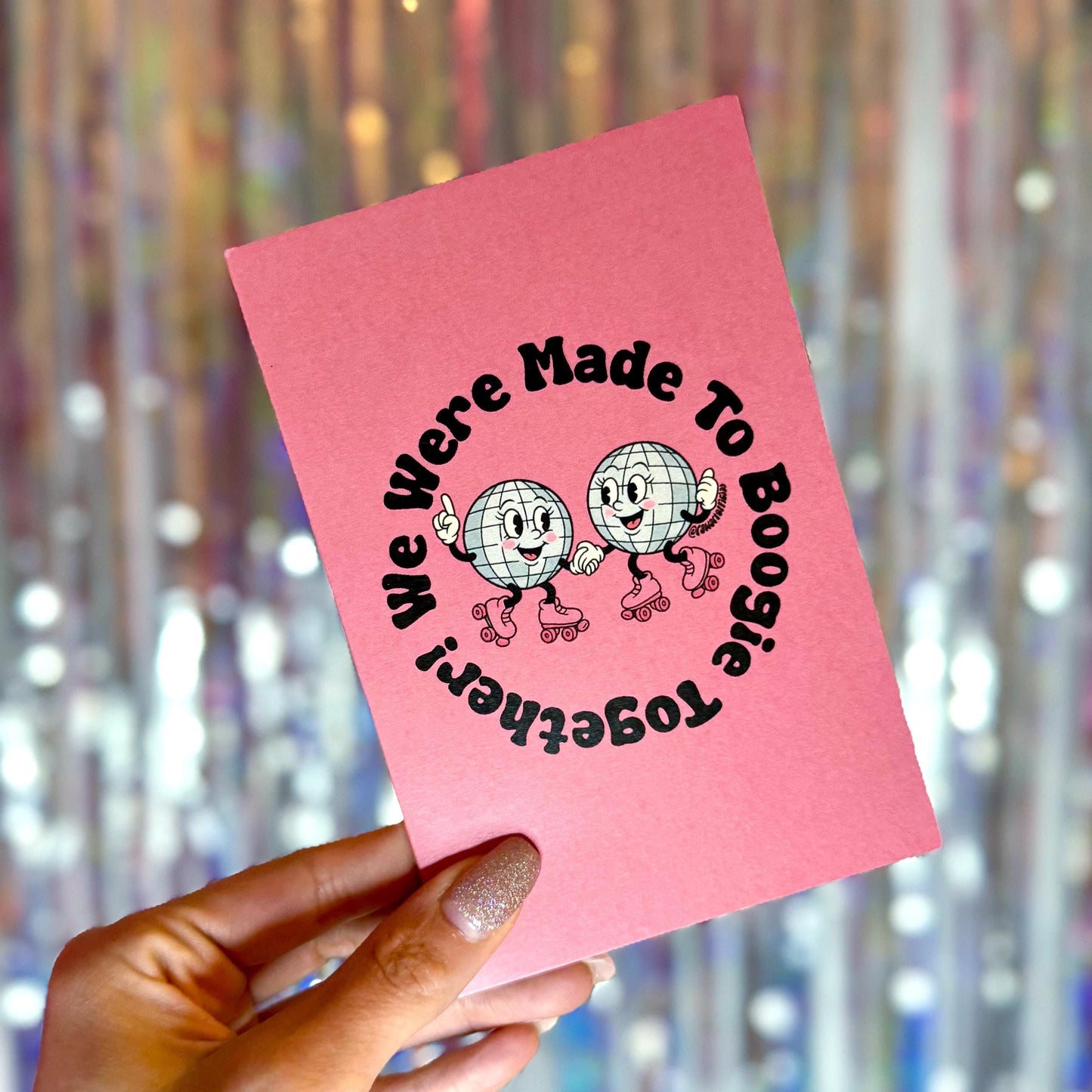 Retro Disco Love Card: Funky Soulmates Anniversary Valentine Greeting