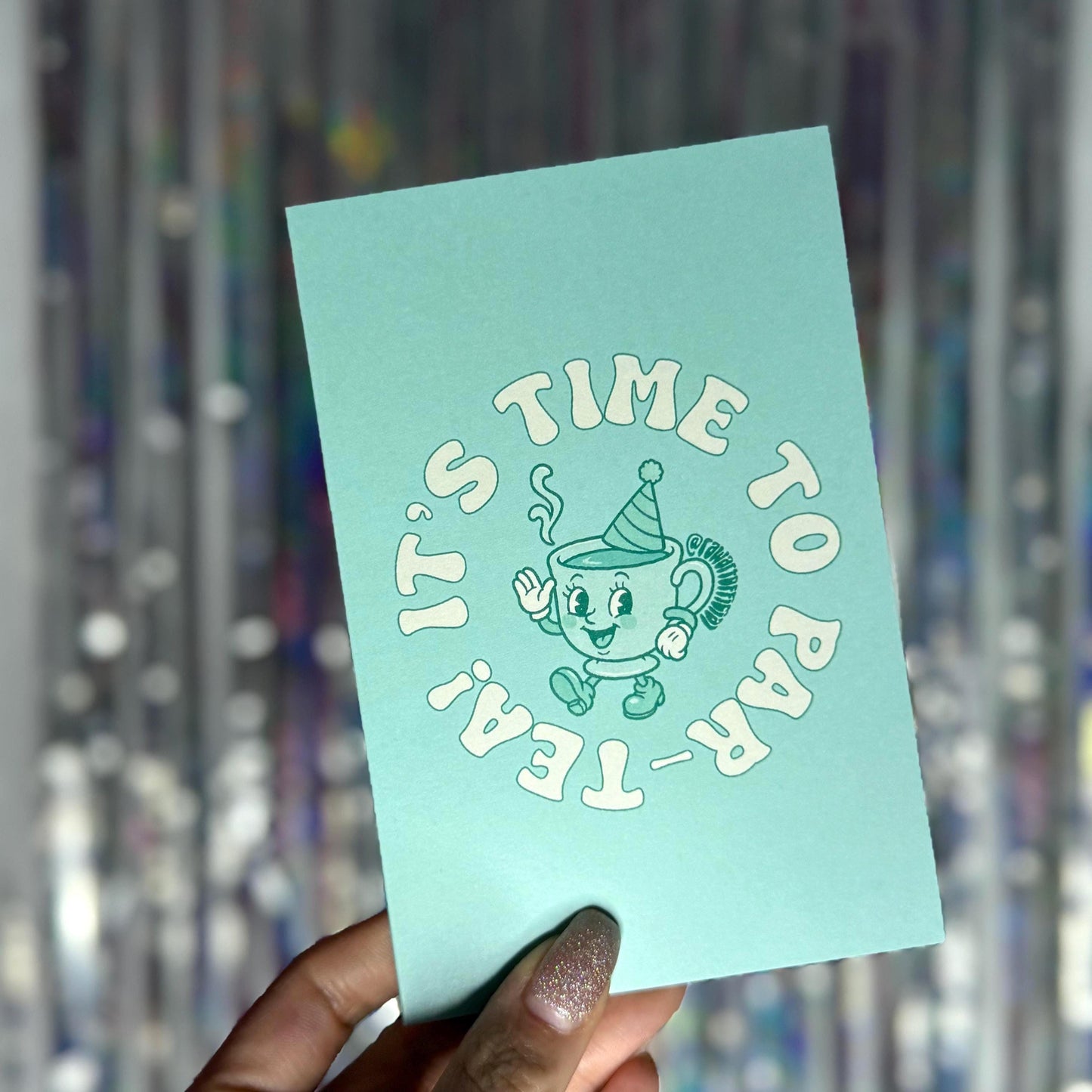Punny Par-Tea Greeting Card: Birthday Celebration for Tea Lovers