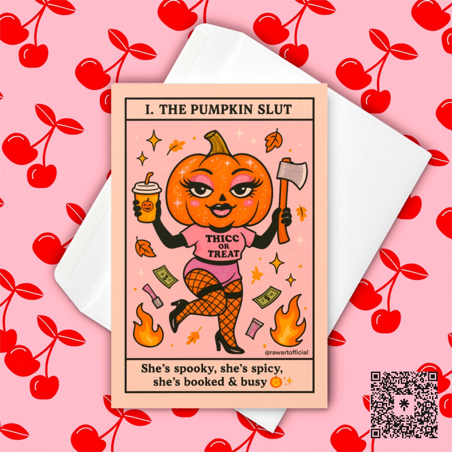 Funny Pumpkin Halloween Card: Sassy Fall Greeting