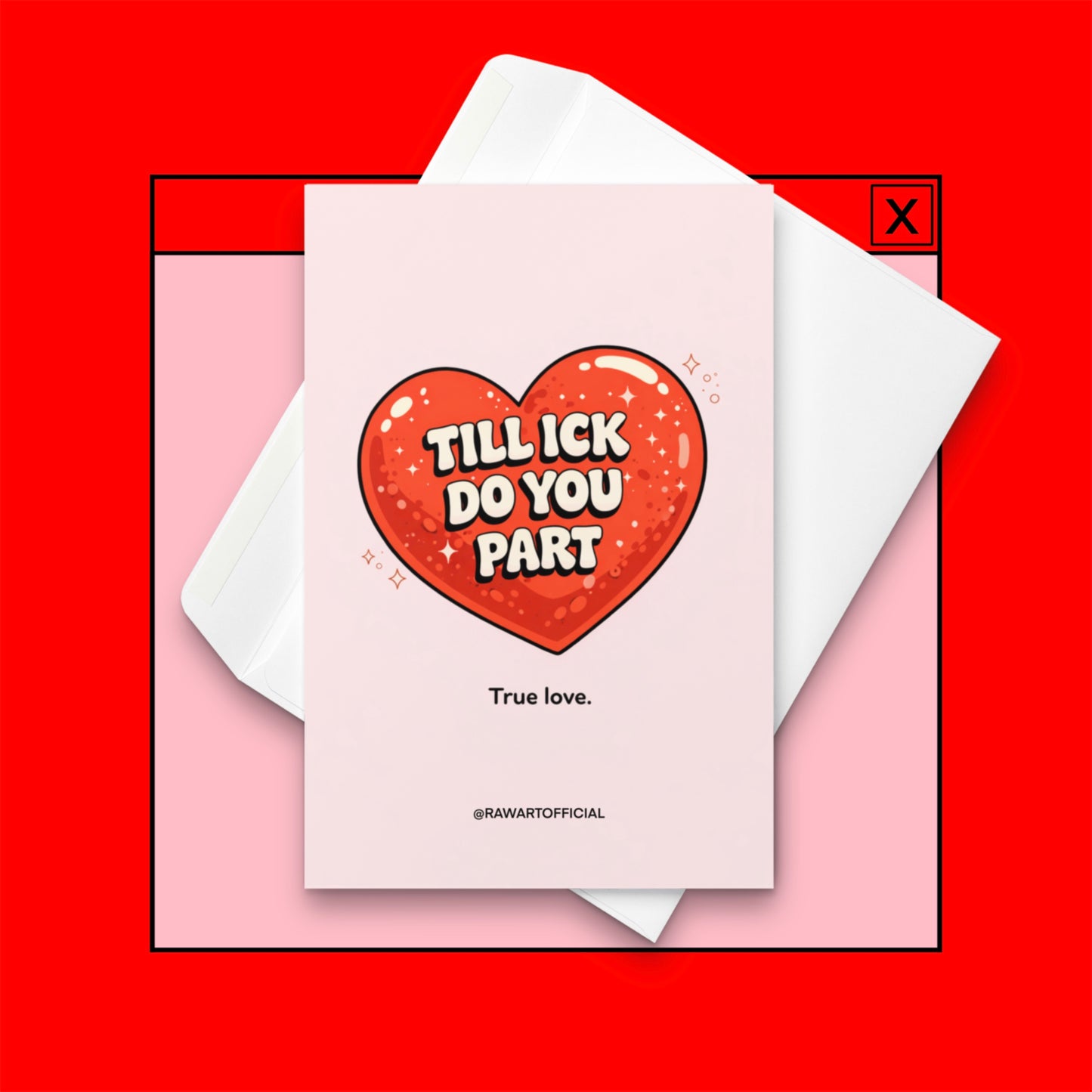 Funny Wedding Valentine & Anniversary Card: Till Ick Do You Part, Modern Love Humor