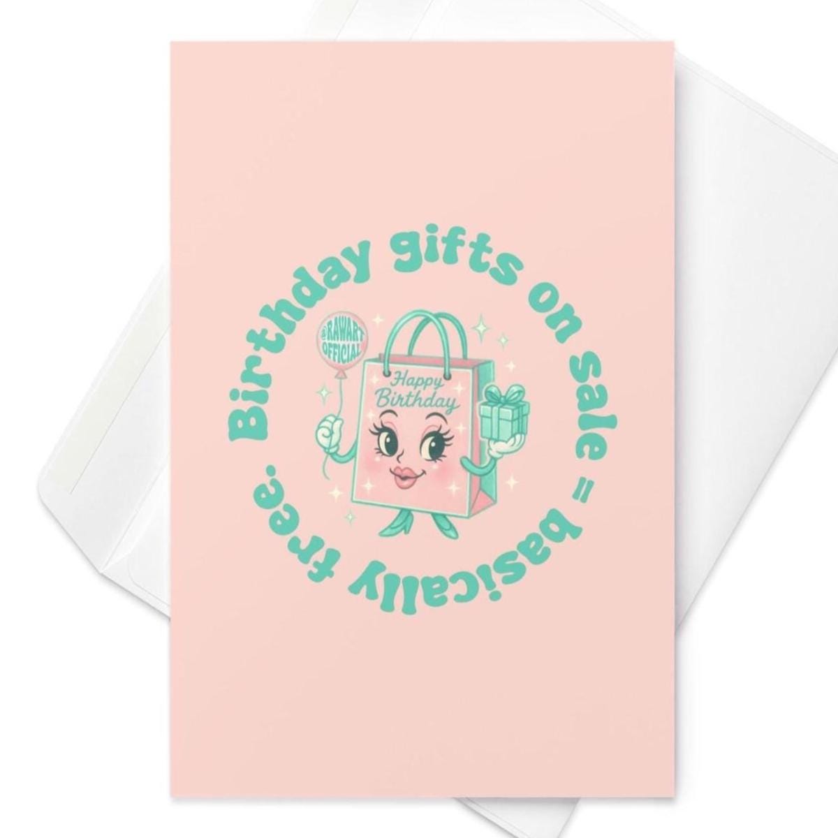 Girl Math Birthday Gift Greeting Card