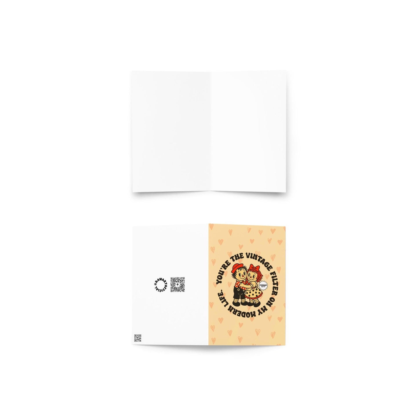 Raggedy Ann & Andy Greeting Card: Retro Nostalgic Love