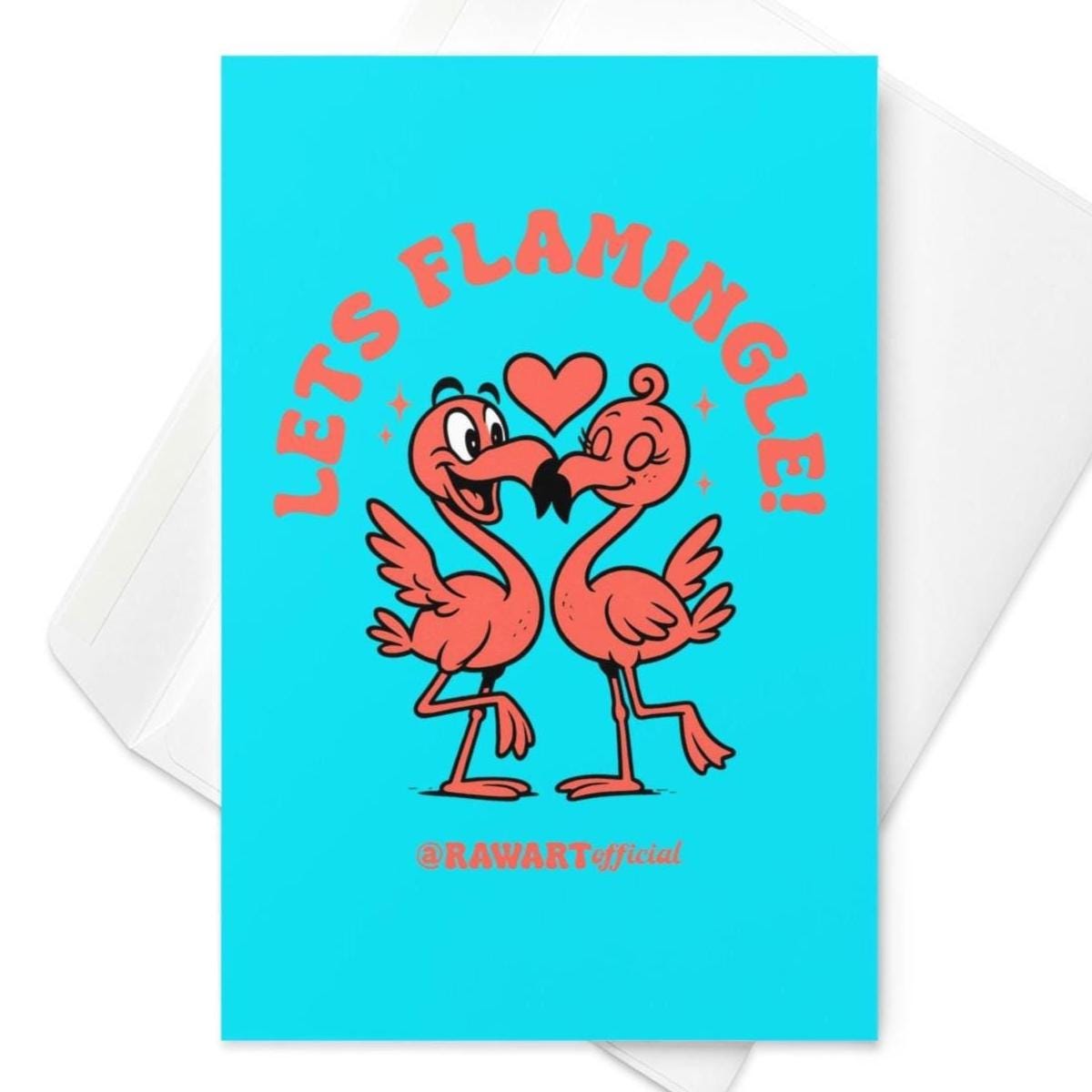 Let&#39;s Flamingle Greeting Card