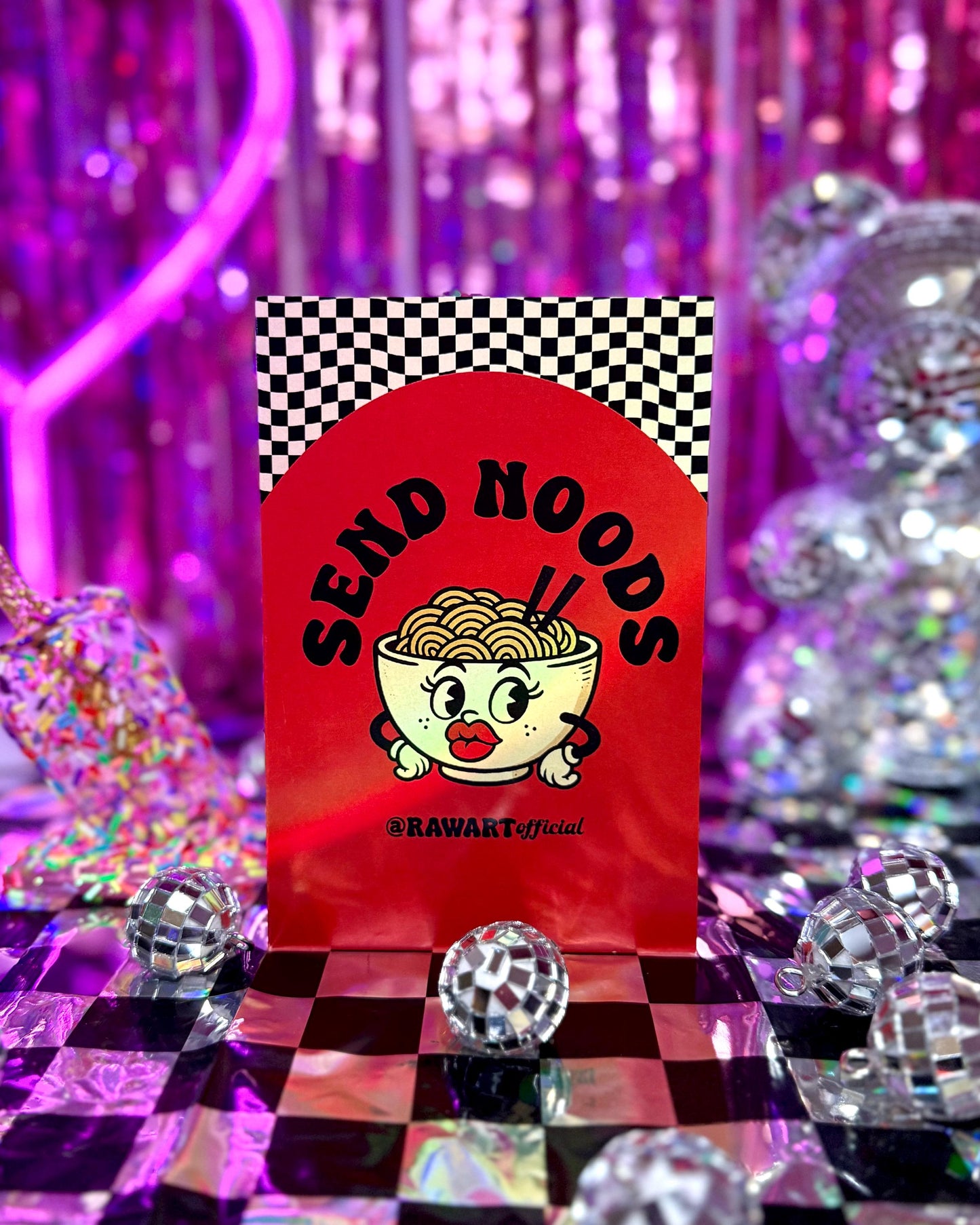 Send Noods Greeting Card: Funny Noodle Pun - Spicy Love Note