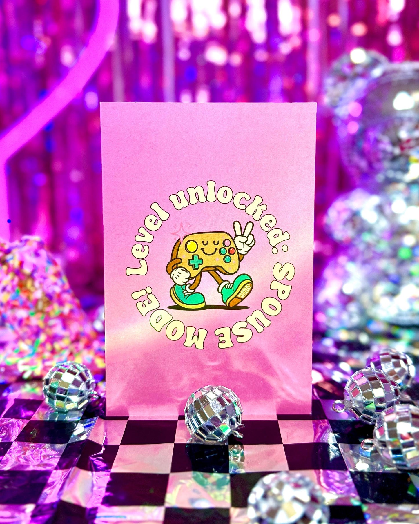 Funny Gamer Wedding Card: Level Unlocked Spouse Mode