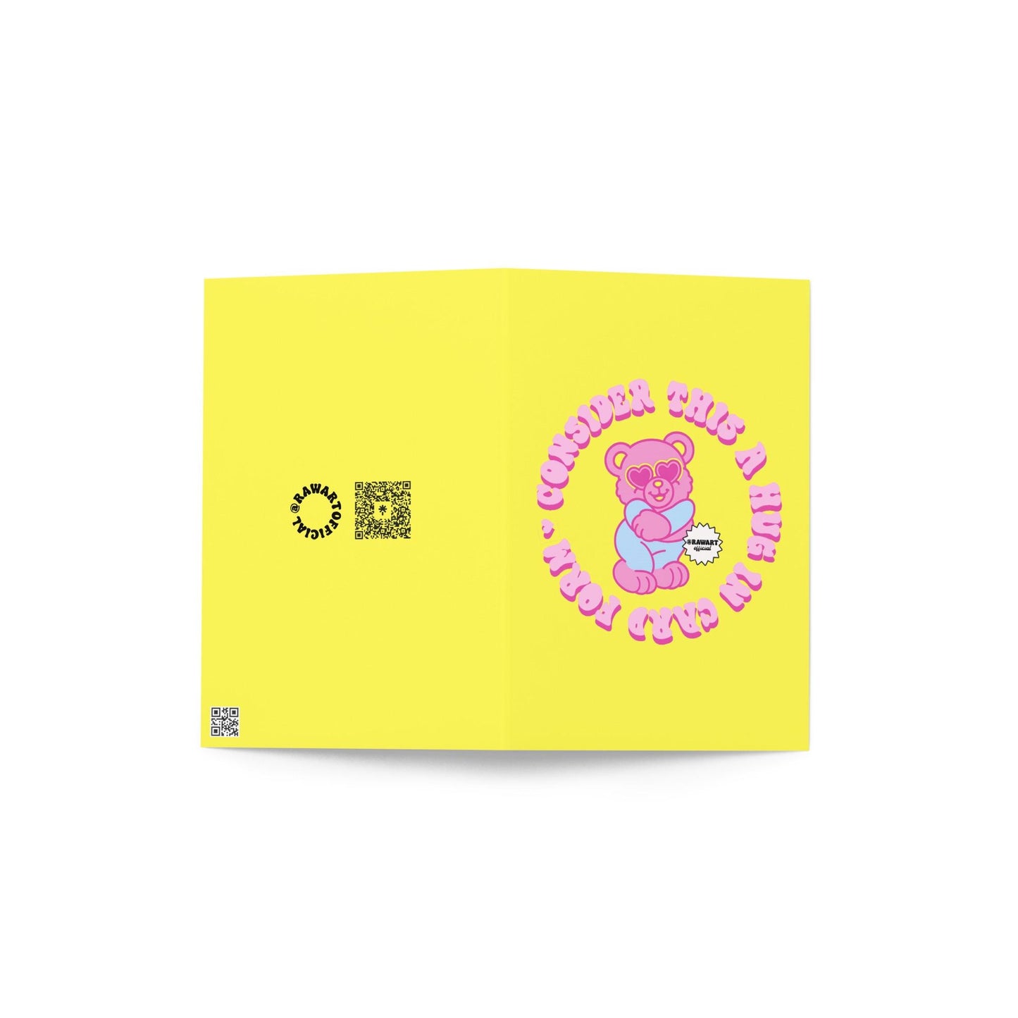 A Hug in Digital Form Greeting Card: Cute Love Card