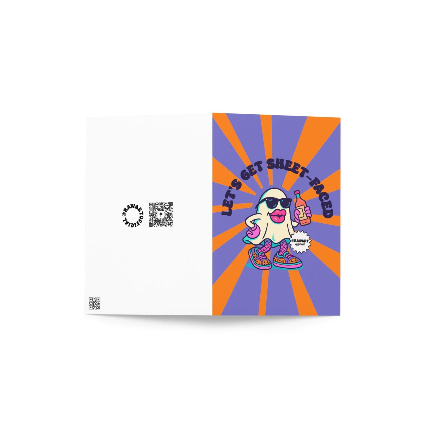 Let's Get Sheet-Faced Halloween Card: Spooky Ghost Pun