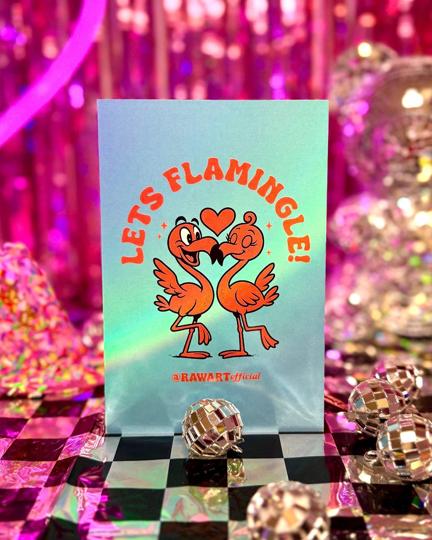 Let' s Flamingle Greeting: Cute & Flirty Love Card