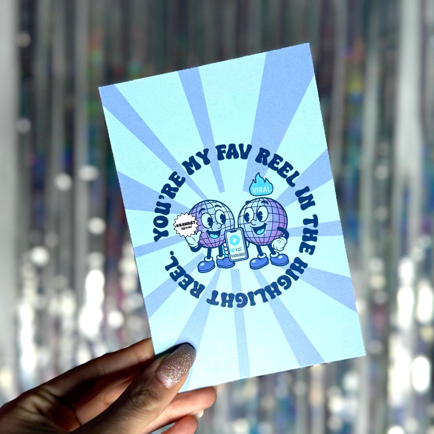 Retro Disco Ball Birthday Card: Viral Video Pop Culture Greeting