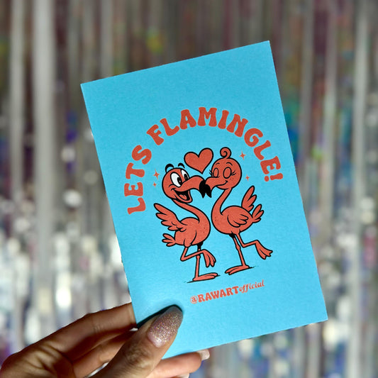 Let' s Flamingle Greeting: Cute & Flirty Love Card