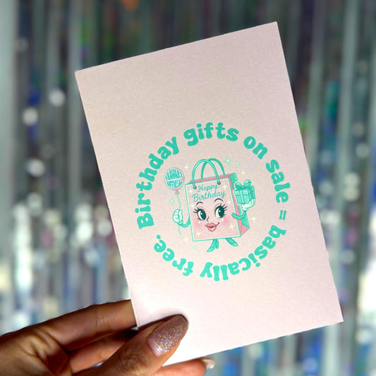 Funny Girl Math Birthday Card: Trendy BFF Greeting