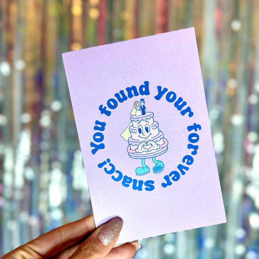 Funny Wedding Card: Forever Snacc - Hilarious Newlywed Gift