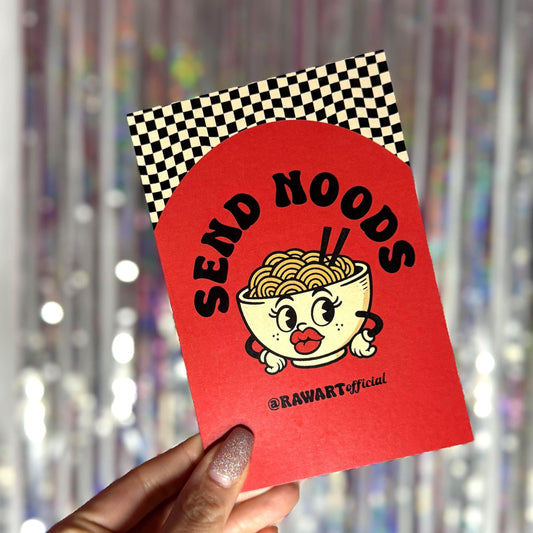 Send Noods Greeting Card: Funny Noodle Pun - Spicy Love Note