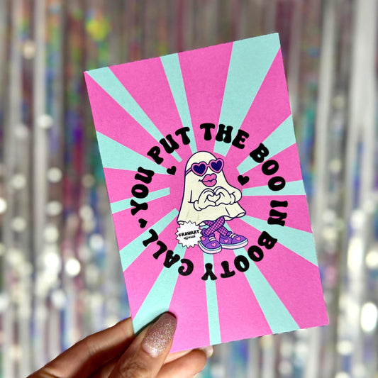 Funny Halloween Greeting Card: Spooky Flirty Pun