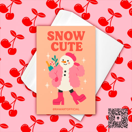 Retro “Naughty But Nice” Christmas card with red and gold candy canes shaped into a heart, surrounded by glittery holiday stars.