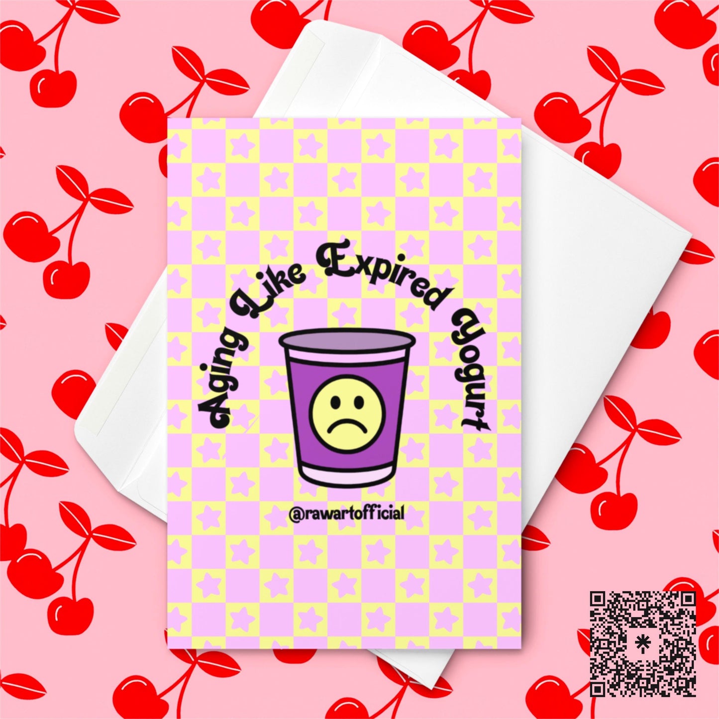 Funny Expired Yogurt Birthday Card: Sassy Retro Humor