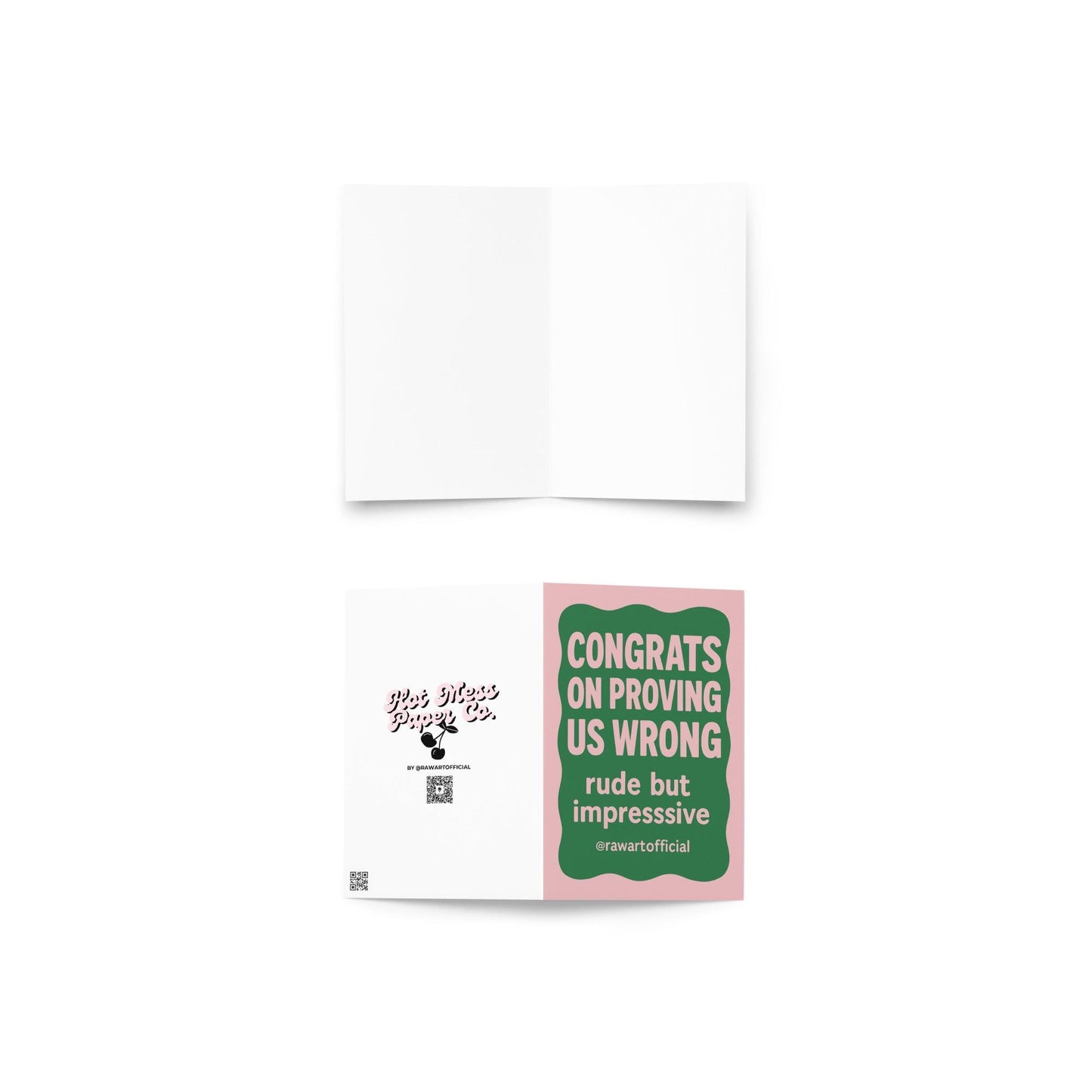 Funny Congrats Card • Sarcastic Achievement Card • Rude Minimalist Greeting • Retro Card for Friends & Coworkers
