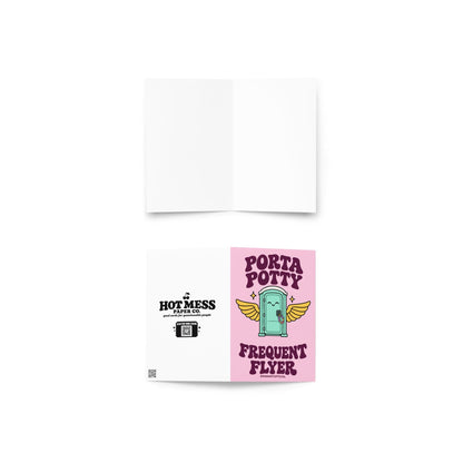 Funny Rave Festival Card – Porta Potty Frequent Flyer EDM Music Festival Humor for Ravers and Besties