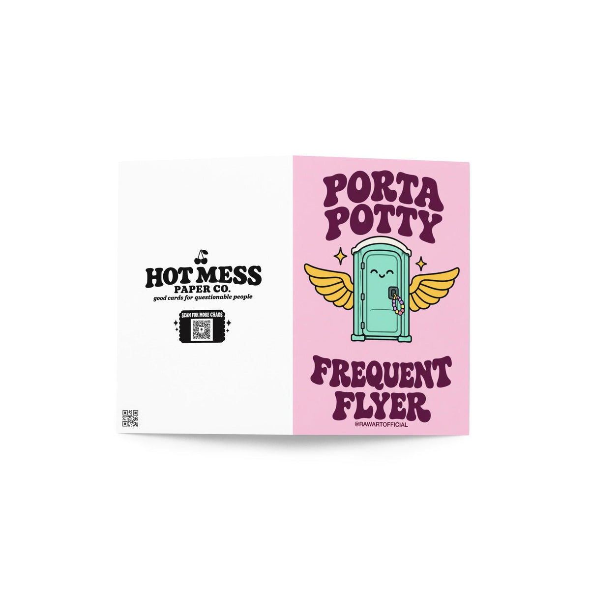 Funny Rave Festival Card – Porta Potty Frequent Flyer EDM Music Festival Humor for Ravers and Besties