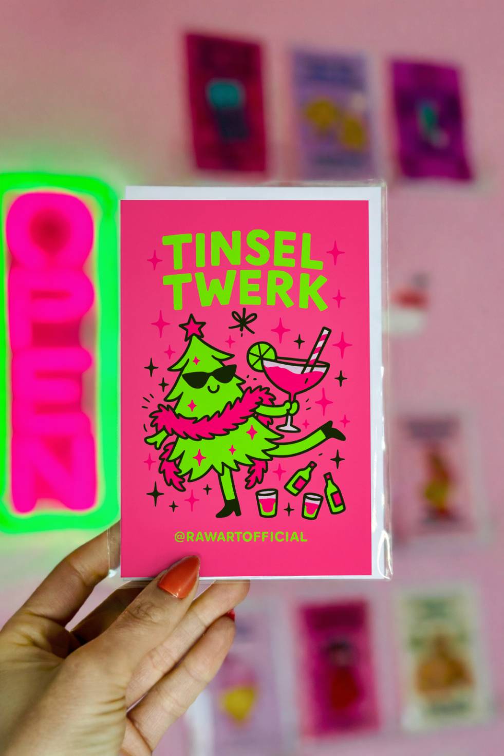 Funny Christmas Card – Tinsel Twerk Party Humor
